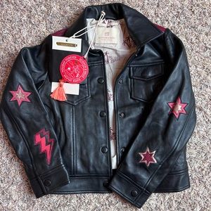 Super cool leather jacket.
